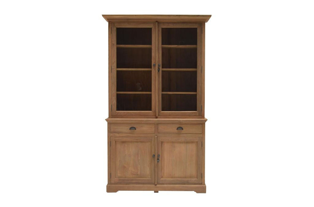Teak Glasvitrine "Hüterin der Schätze"