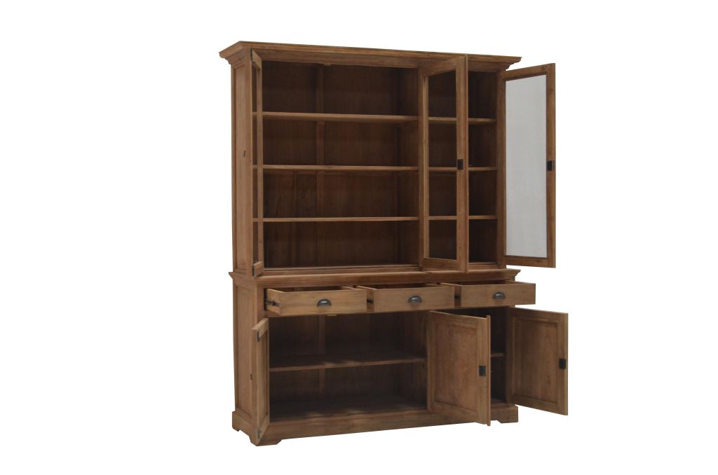Teak Glasvitrine "Hüterin der Schätze"