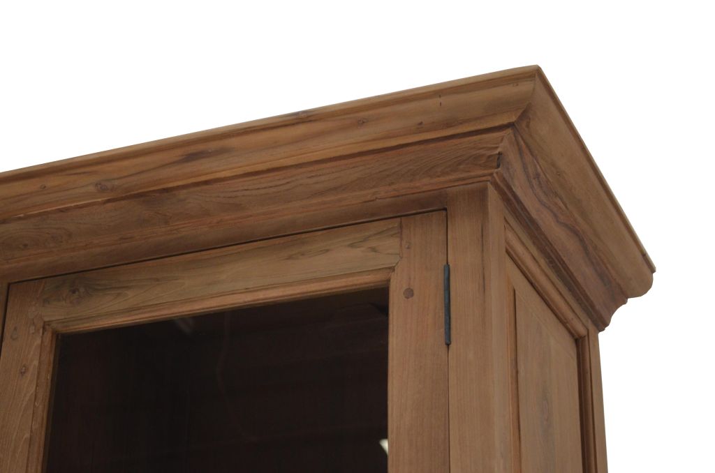 Teak Glasvitrine "Hüterin der Schätze"