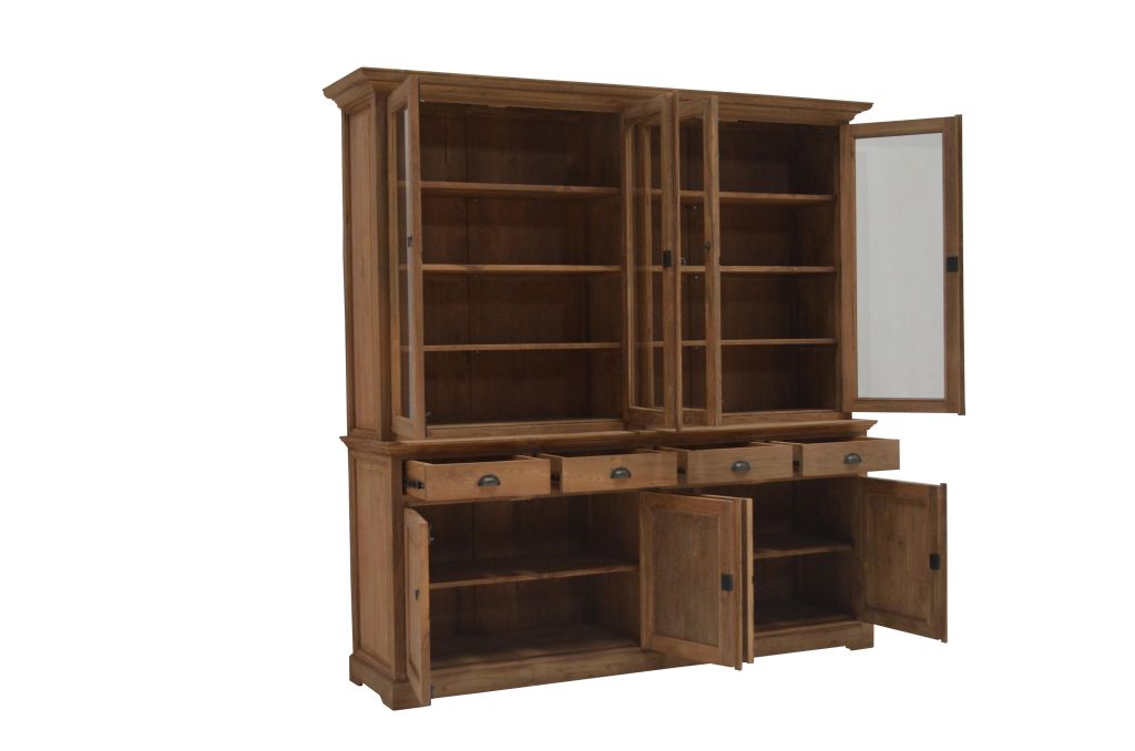 Teak Glasvitrine "Hüterin der Schätze"