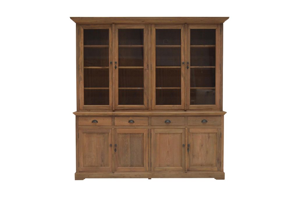 Teak Glasvitrine "Hüterin der Schätze"