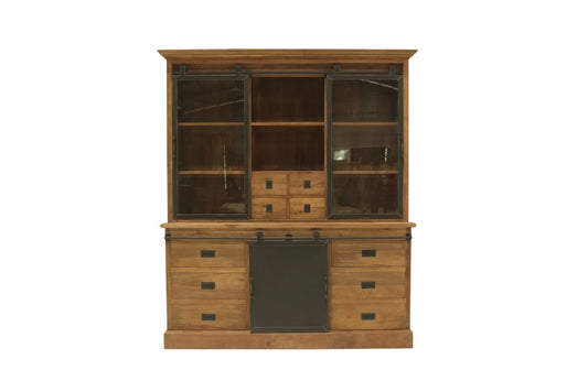 Teak Vitrinenschrank "Der Viergesichtige"