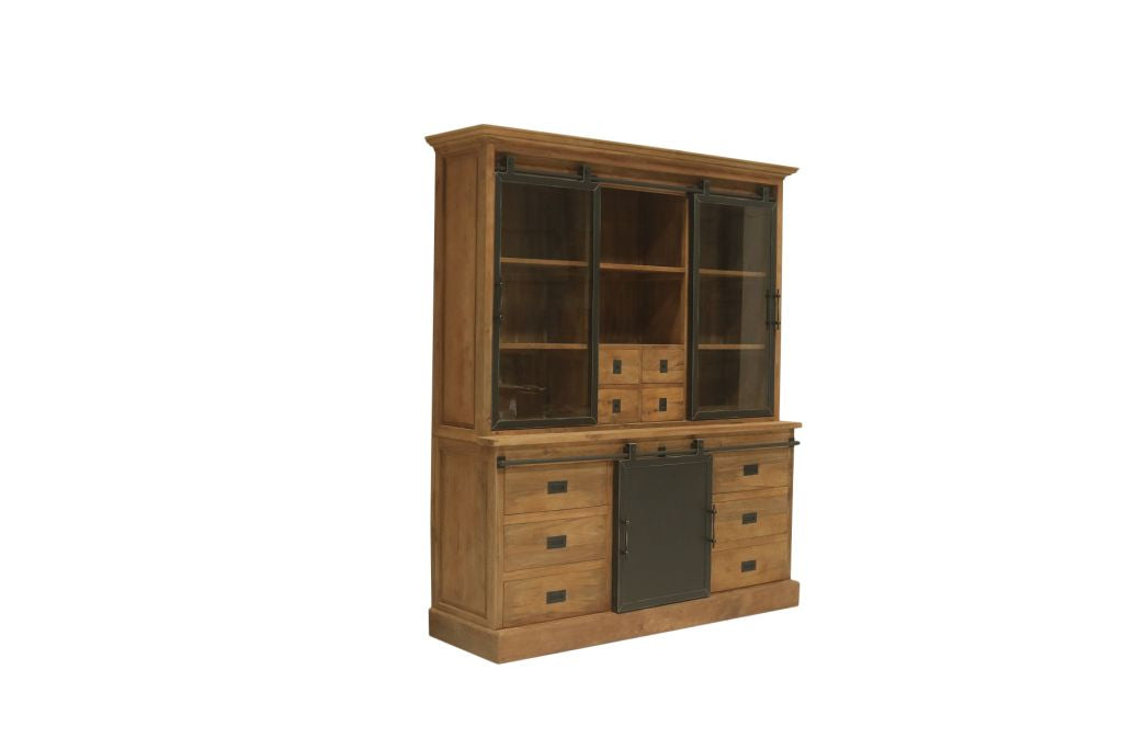 Teak Vitrinenschrank "Der Viergesichtige"