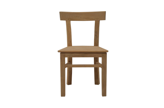 Teakstuhl „Authentisch Geradlinig" – Upcycling Holzstuhl