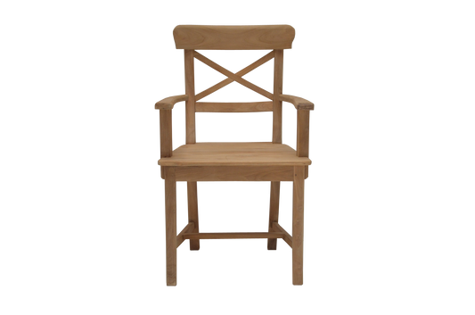 Stuhl "Alte Schule" Kreuz, mit Armlehne